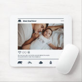 ファースト・ファーザーの日のパパInstagramポストのカスタム写真 マウスパッド (マウス)