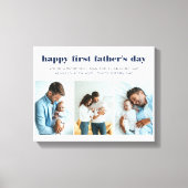 ファースト・ファーザーの日の名前3 Photo White Canvas Print キャンバスプリント (正面)