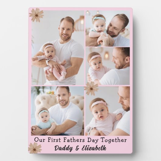 ファースト・ファーザーの日写真コラージュ フォトプラーク (正面)