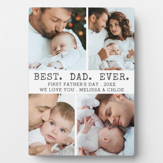ファースト・ファーザーズ最高の・デイパパEVER 4 Photo Collage フォトプラーク (正面)