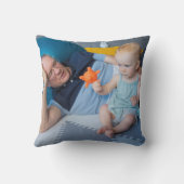 ファースト・ファーザーズ・デイおじいちゃんカスタムの写真&メッセージ クッション (裏面)