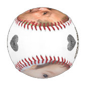 ファースト・ファーザーズ・デイおじいちゃんフォトコラージュ記念 野球ボール (裏面)