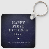 ファースト・ファーザーズ・デイ新しいパパの写真キーチェーン キーホルダー (裏面)