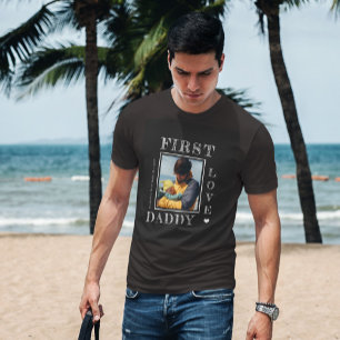 ファースト・ファーザーズ・デイ新しいパパパーソナライズされた写真 Tシャツ