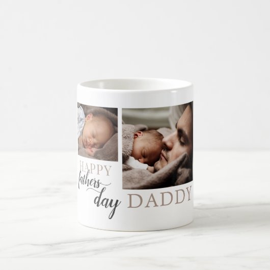 ファースト・ファーザーズ・デイ新生児写真マグカップ コーヒーマグカップ (中央)
