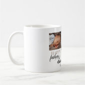 ファースト・ファーザーズ・デイ新生児写真マグカップ コーヒーマグカップ (左)