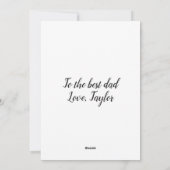 ファースト・ファーザーズ・デイ新生児写真 シーズンカード (裏面)