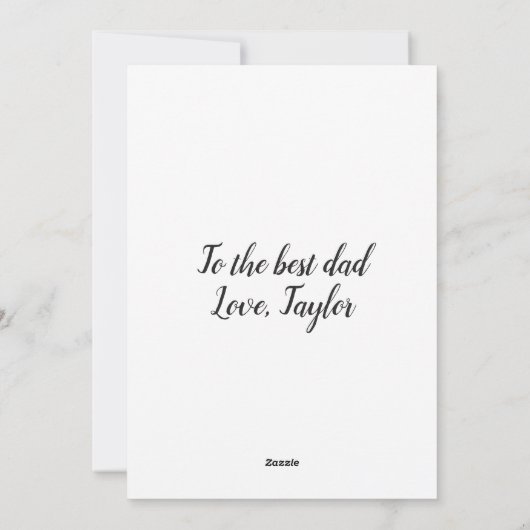 ファースト・ファーザーズ・デイ新生児写真 シーズンカード (裏面)