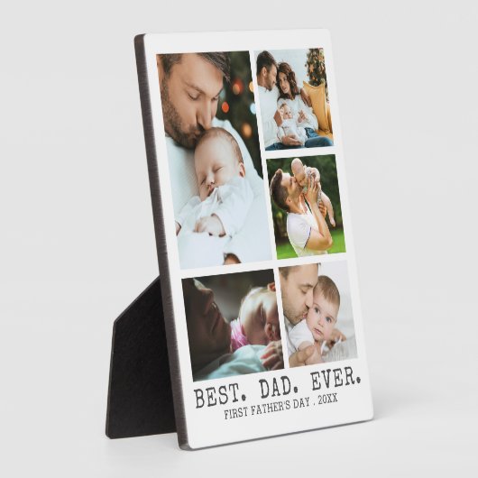 ファースト・ファーザーズ・デイ最高のパパEVER Photo Collage フォトプラーク (側面)