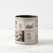 ファースト·ファーザーズ·デイ7フォトコラージュ·バーラ素朴ップ マグカップ (中央)