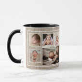 ファースト·ファーザーズ·デイ7フォトコラージュ·バーラ素朴ップ マグカップ (左)