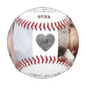 ファースト・ファーザーズ・デイ・アンクル愛You Photo Collage 野球ボール (正面)