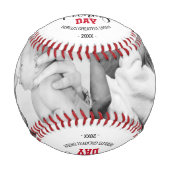 ファースト・ファーザーズ・デイ・ギフト写真 野球ボール (正面)