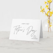 ファースト・ファーザーズ・デイ・ギフト夫/妻とベビー カード (黄色い花)