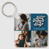 ファースト・ファーザーズ・デイ・グルービーレトロ3枚の写真 |青 キーホルダー (正面)