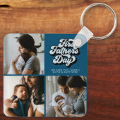 ファースト・ファーザーズ・デイ・グルービーレトロ3枚の写真 |青 キーホルダー (裏面)