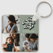 ファースト・ファーザーズ・デイ・グルービーレトロ3枚の写真 | Sage キーホルダー (裏面)