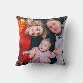 ファースト・ファーザーズ・デイ・グレー4枚の写真とカスタムメッセージ クッション (裏面)