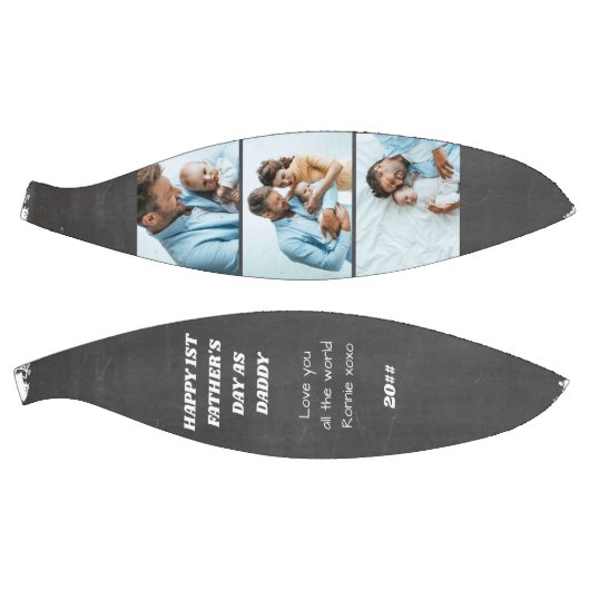ファースト・ファーザーズ・デイ・チョークボード3カスタムベビー写真 バスケットボール (パネル)