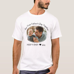 ファースト・ファーザーズ・デイ・トゥーズパパベビー写真 Tシャツ