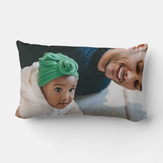 ファースト・ファーザーズ・デイ・フォト・コラージュ記念 ランバークッション (裏面)