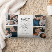 ファースト・ファーザーズ・デイ・フォト・コラージュ記念 ランバークッション (ブランケット)