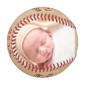 ファースト・ファーザーフェイク・デイ・レザーと2フォトフレーム 野球ボール (正面左)