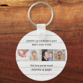 ファースト・ファーザー最高の・デーパパEver 4フォトウッド キーホルダー (正面)