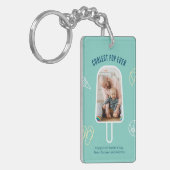 ファースト・ファーザー・デイカスタムフォトおもしろいパパ キーホルダー (正面左)