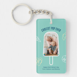 ファースト・ファーザー・デイカスタムフォトおもしろいパパ キーホルダー