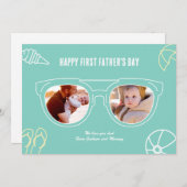 ファースト・ファーザー・デイカスタムフォトサンクールグラス シーズンカード (正面/裏面)