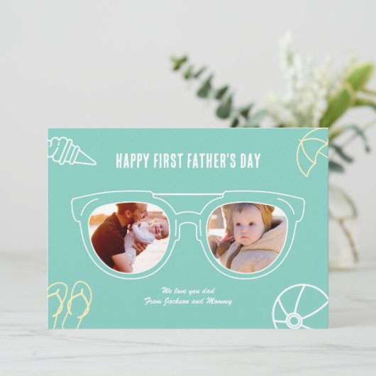 ファースト・ファーザー・デイカスタムフォトサンクールグラス シーズンカード (スタンド正面)