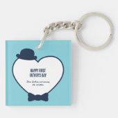 ファースト・ファーザー・デイカスタムフォトヒップスクールスターパパ キーホルダー (裏面)