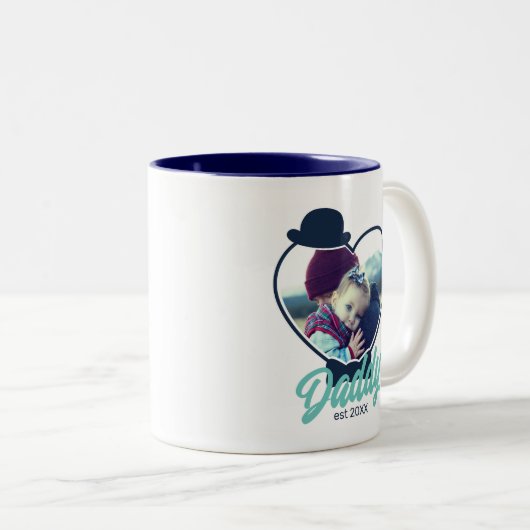 ファースト・ファーザー・デイカスタムフォトヒップスクールスターパパ ツートーンマグカップ (正面右)