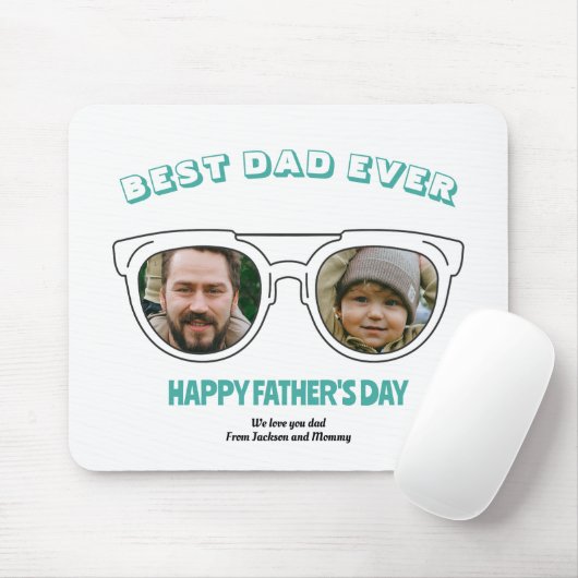 ファースト・ファーザー・デイパパカスタムフォトサマークールグ マウスパッド (マウス)