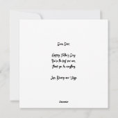 ファースト・ファーザー・デイヴィンテージB&Wベビーフォトコラージュ シーズンカード (裏面)