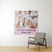 ファースト・ファーザー・デイ写真コラージュ・ウォール・タペストリー タペストリー (インサイチュ)