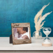 ファースト・ファーザー・デイ写真フレーム素朴ウッド フォトプラーク (インサイチュ)