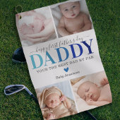 ファースト・ファーザー・デイ写真・コラージュ ゴルフタオル