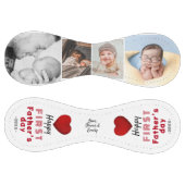 ファースト・ファーザー・デイ赤いハート4 Photo Collage ソフトボール (パネル)