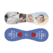 ファースト・ファーザー・デイ赤いハート4 Photo Collage 野球ボール (パネル)