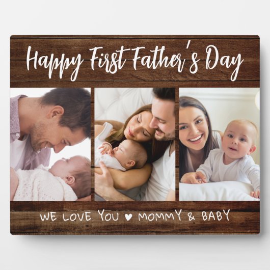 ファースト・ファーザー・デイ3フォトコラージュ暗黒の木 フォトプラーク (正面)