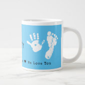 ファースト・ファーザー・デイ・アド・ニューボーンズプリント ジャンボコーヒーマグカップ (右)