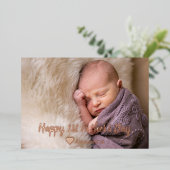 ファースト・ファーザー・デイ・カード 箔招待状 (立ち正面)