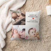 ファースト・ファーザー・デイ・ギフト |かわいい写真コラージュ クッション (ブランケット)