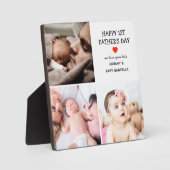 ファースト・ファーザー・デイ・ギフト |かわいい写真コラージュ フォトプラーク (正面)
