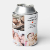 ファースト・ファーザー・デイ・ギフト |かわいい写真コラージュ 缶クーラー (缶正面)