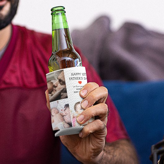 ファースト・ファーザー・デイ・ギフト |かわいい写真コラージュ 缶クーラー