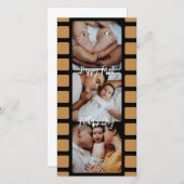 ファースト・ファーザー・デイ・フィルムストリップフォトグリッド新しいパパ (正面/裏面)