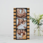 ファースト・ファーザー・デイ・フィルムストリップフォトグリッド新しいパパ (スタンド正面)